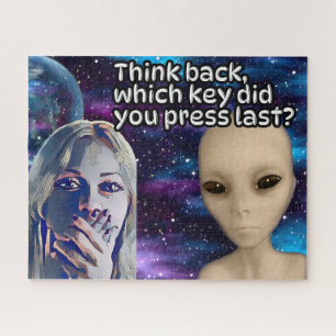 Denken Sie zurück, welche Taste haben Sie zuletzt Puzzle