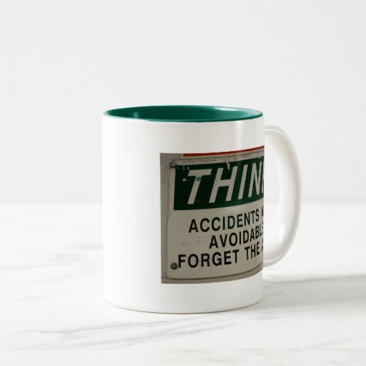 Denken Sie Zweifarbige Tasse (VorderseiteRechts)