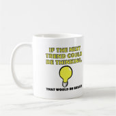Denken Trend Funny Mug oder Reisen Mug Kaffeetasse (Links)