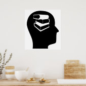Denken über Bibliotheksarbeit Poster (Küche)