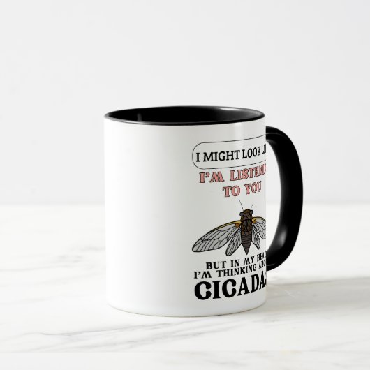 Denken über Cicadas Tasse (VorderseiteRechts)