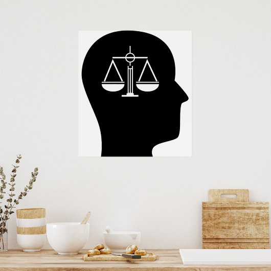 Denken über das Recht Poster (Küche)