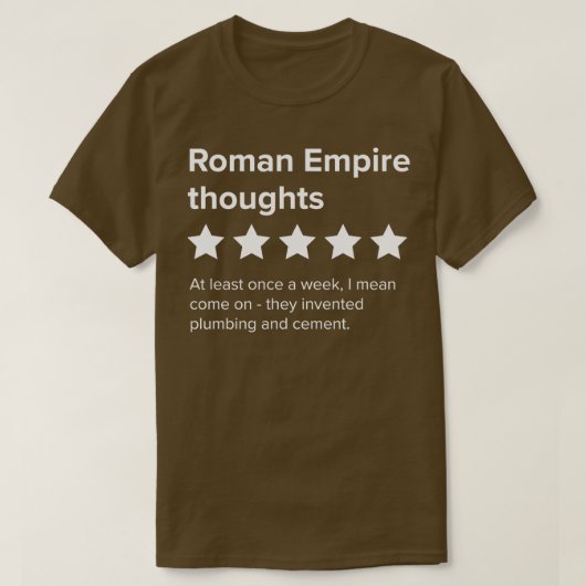 Denken über das Römische Reich Fünf Sterne Roman E T-Shirt (Design vorne)