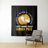Denken über Guinea Pig Cavy Roddent Wandteppich (Beispiel)