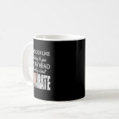 Denken über Karate Funny Martial Arts Black Bel Kaffeetasse (Vorderseite Links)