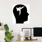 Denken über Karate Poster (Heimbüro)