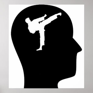 Denken über Karate Poster