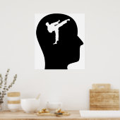 Denken über Karate Poster (Küche)