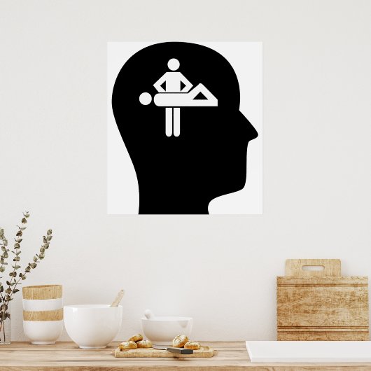 Denken über Massage Poster (Küche)