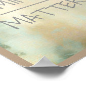 Denken über Materie Zitat Poster Aquarellgestaltun (Ecke)