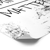 Denken über Materie Zitat Poster schwarz-weiß (Ecke)