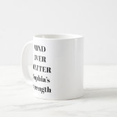 Denken über Motivierend Tasse (Vorderseite Links)