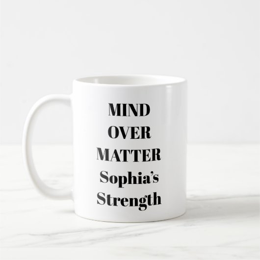 Denken über Motivierend Tasse (Links)