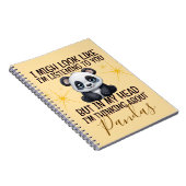 Denken über Pandas - Funny Notebook Notizblock (Rechte Seite)