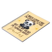 Denken über Pandas - Funny Notebook Notizblock (Linke Seite)