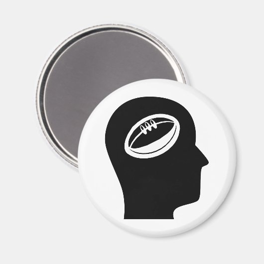 Denken über Rugby Magnet (Vorderseite/Rückseite)