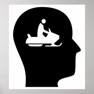 Denken über Schneemobile Poster