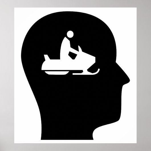 Denken über Schneemobile Poster (Vorne)