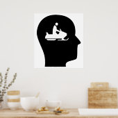 Denken über Schneemobile Poster (Küche)