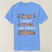 Denken über Schokolade Funny Chocolate Lover T-Shirt (Design vorne)