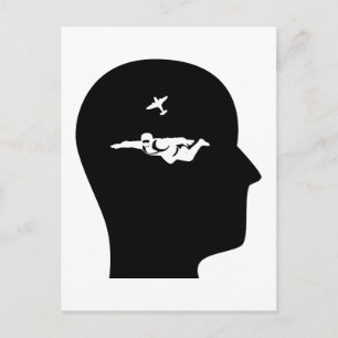Denken über Skydiving Postkarte