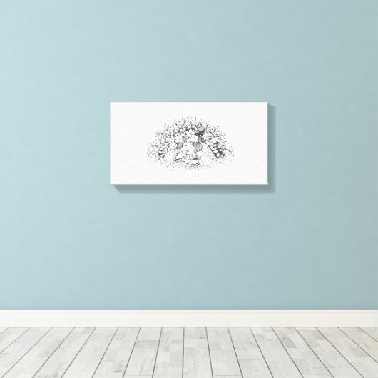 Denken - Vintage Image Leinwanddruck (Insitu (Holzboden))