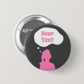 Denken von Frauen Button (Vorne & Hinten)