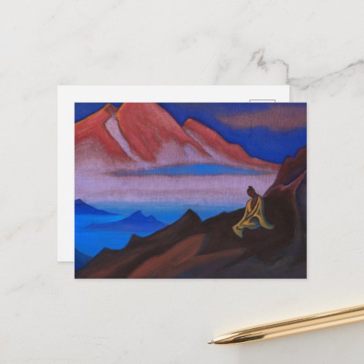 Denken von Nicholas Roerich Postkarte (Vorderseite/Rückseite Beispiel)