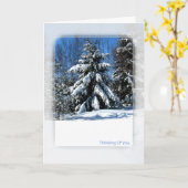 Denken - Winterbaum Karte (Gelbe Blume)