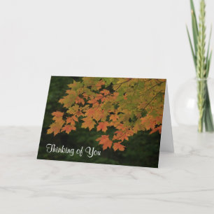 "Denkend an Sie" Herbstlaub Karte