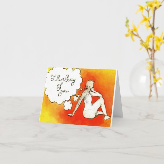 'Denkend an You Karte (Gelbe Blume)