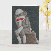 Denkende Affenkarten Karte (Gelbe Blume)