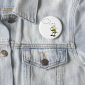 Denkende Biene mit Gedanken-Blase Button (Beispiel)