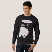 Denkende Katze Sweatshirt  (Vorne ganz)