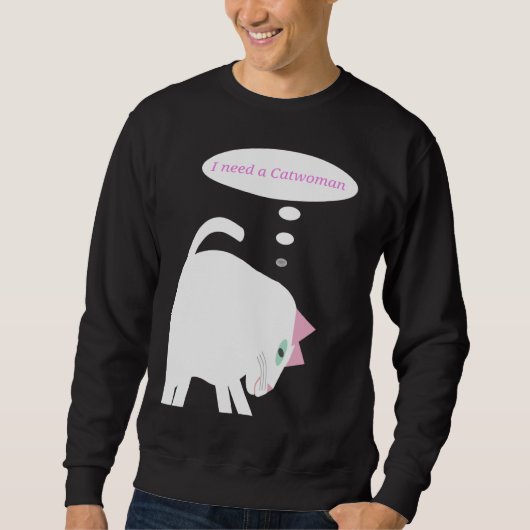 Denkende Katze Sweatshirt  (Vorderseite)