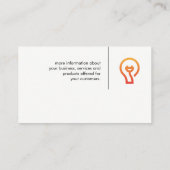 Denkende LEDs Plug-Symbol Visitenkarte (Rückseite)