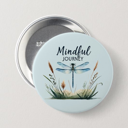 Denkende Reise - Dragonfly Natur Button (Vorne & Hinten)