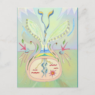 Denkende Seed Natural Art Postcard Postkarte