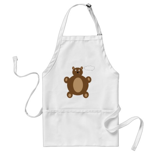 Denkende Teddy-Bärn-Schürze Schürze (Vorne)