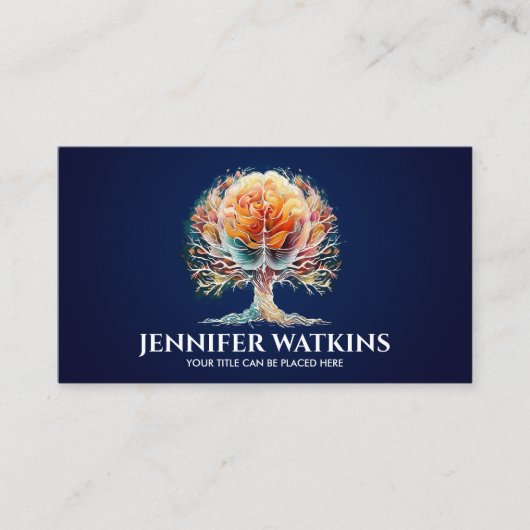 Denkende Zweige - Der Hirnbaum Visitenkarte (Vorderseite)