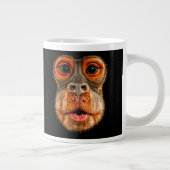 Denkender Affe Meme Jumbo-Tasse (Rechts)