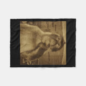 Denkender Affe Meme Vintage Retro Fleecedecke (Vorderseite (Horizontal))