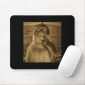 Denkender Affe Meme Vintage Retro Mousepad (Mit Mouse)