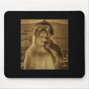Denkender Affe Meme Vintage Retro Mousepad