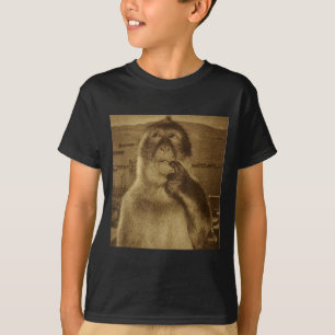 Denkender Affe Meme Vintage Retro T-Shirt