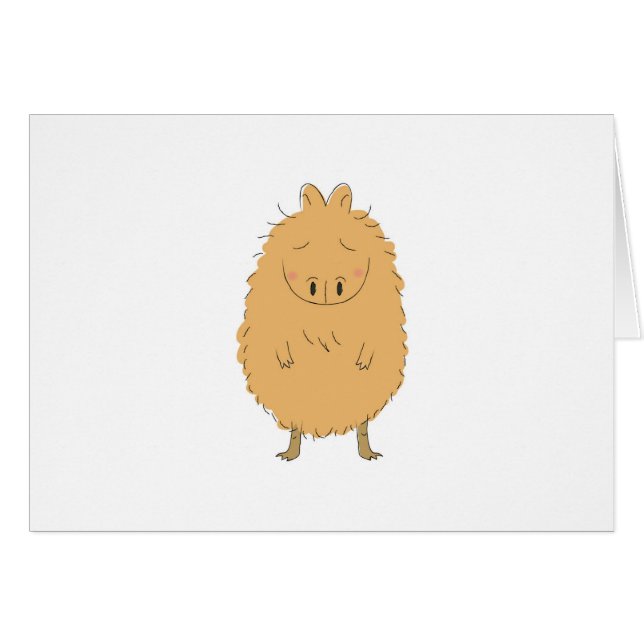 Denkender Capybara (Vorderseite (Horizontal))