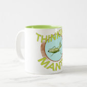 Denkender Mantis Zweifarbige Tasse (Vorderseite Links)