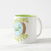 Denkender Mantis Zweifarbige Tasse (VorderseiteRechts)