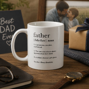 Denkender Vater Definitionsgeschenk zum Vatertag Kaffeetasse