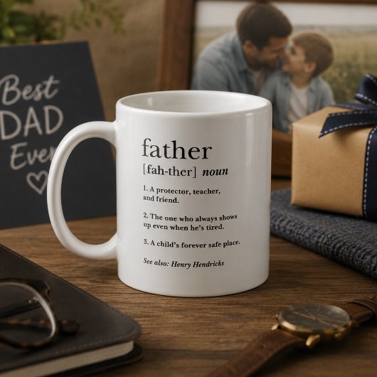 Denkender Vater Definitionsgeschenk zum Vatertag Kaffeetasse